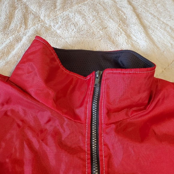 Budweiser Nylon Jacket XL Red Embroidered logos Mens Extra Large Hub-Capz - Picture 8 of 15